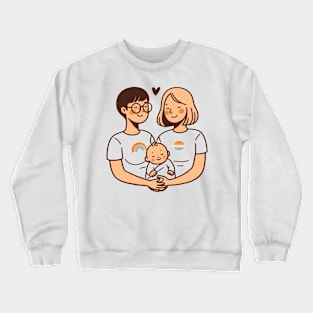 Two moms Crewneck Sweatshirt